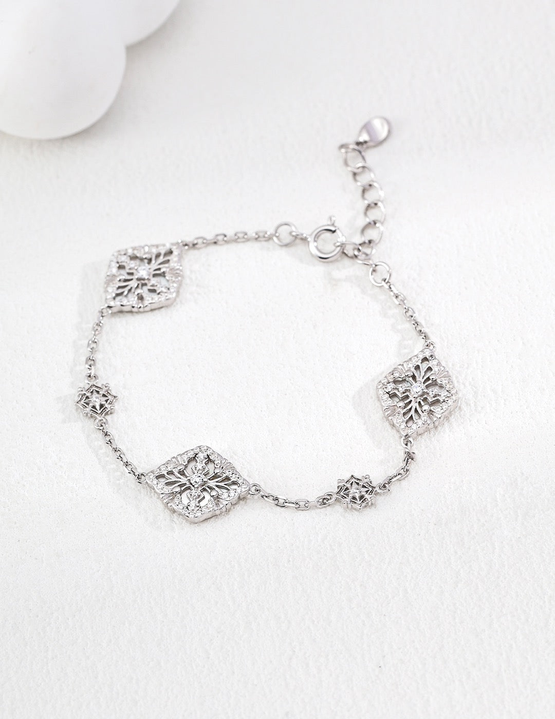Live Beautifully · Heavy Set Zirconia Statement Bracelet