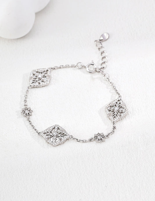 Live Beautifully · Heavy Set Zirconia Statement Bracelet