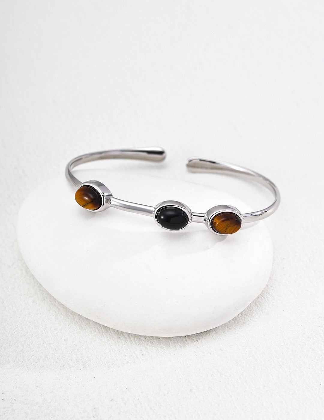 Good Intention · Fortune Glow Tiger's Eye & Shell Bangle