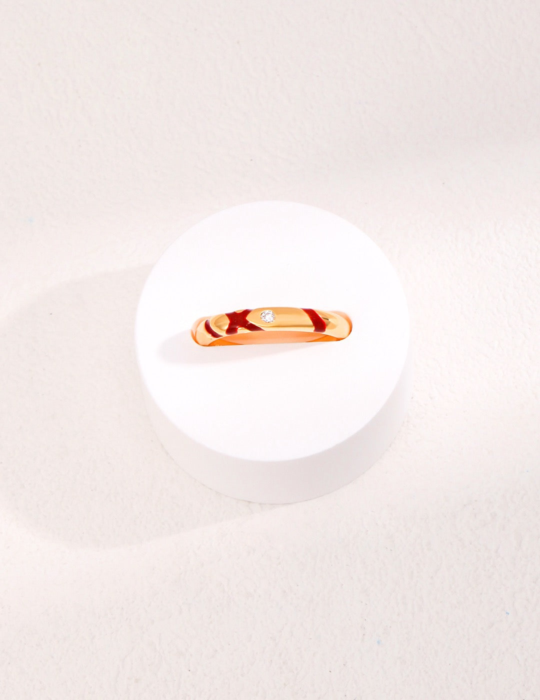 The Red Thread · Zirconia & Red Cord Ring