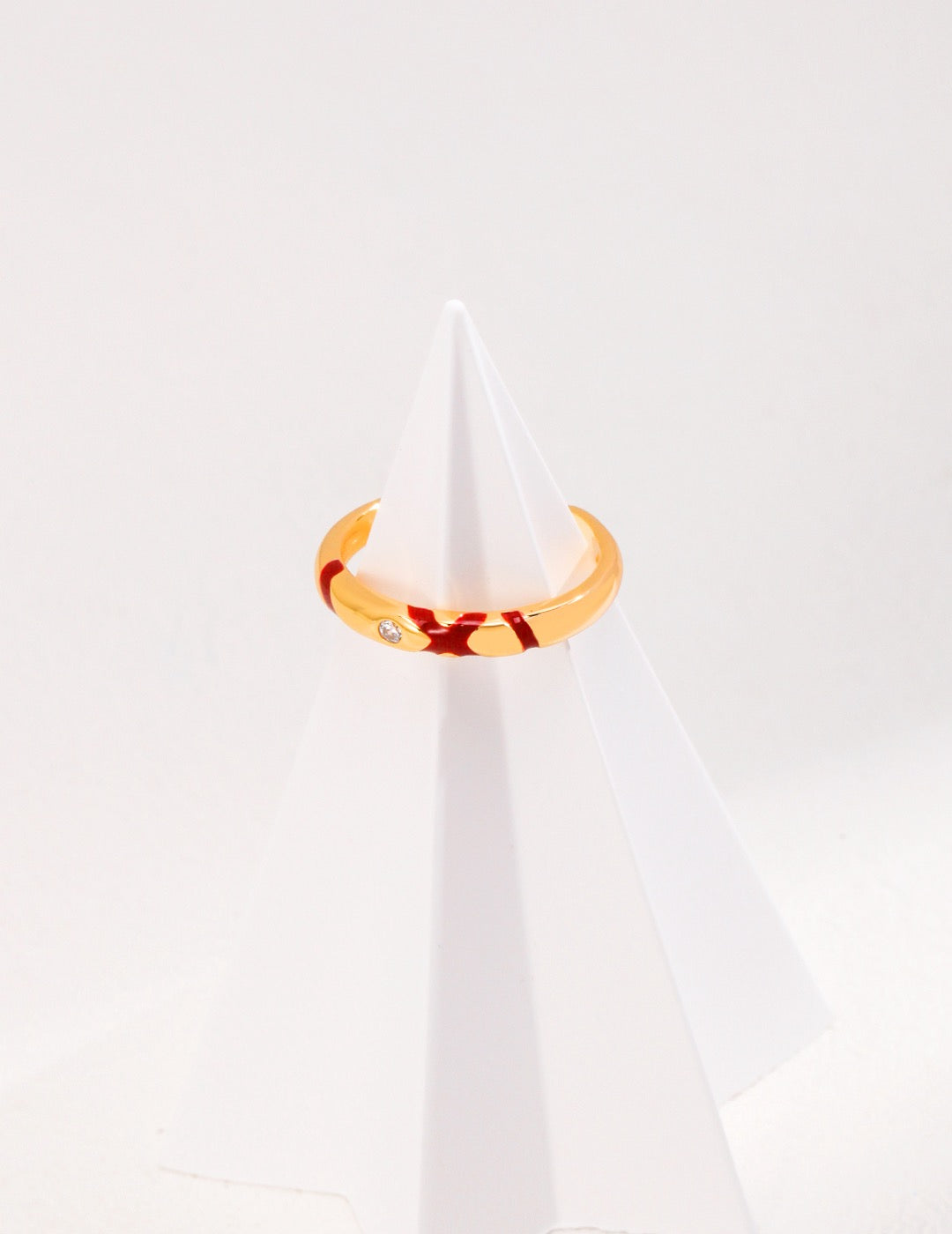 The Red Thread · Zirconia & Red Cord Ring