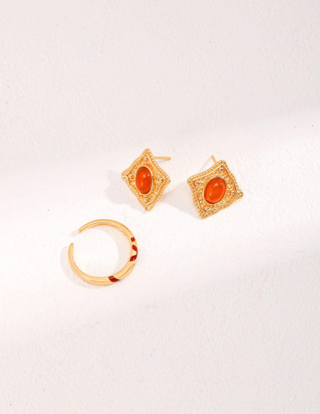 The Red Thread · Zirconia & Red Cord Ring