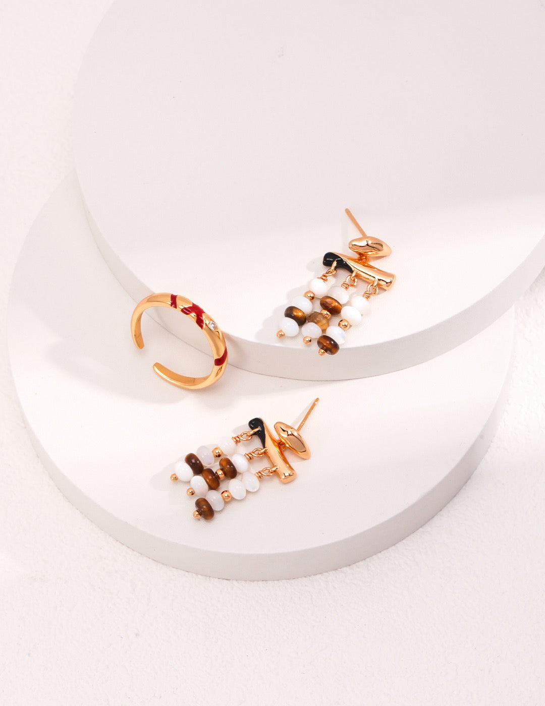 The Red Thread · Zirconia & Red Cord Ring