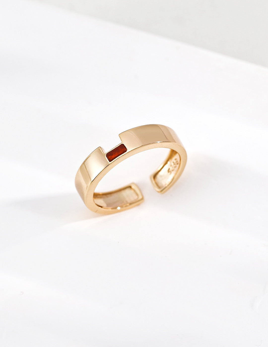 Both True · Lapis & Red Agate Contrast Ring