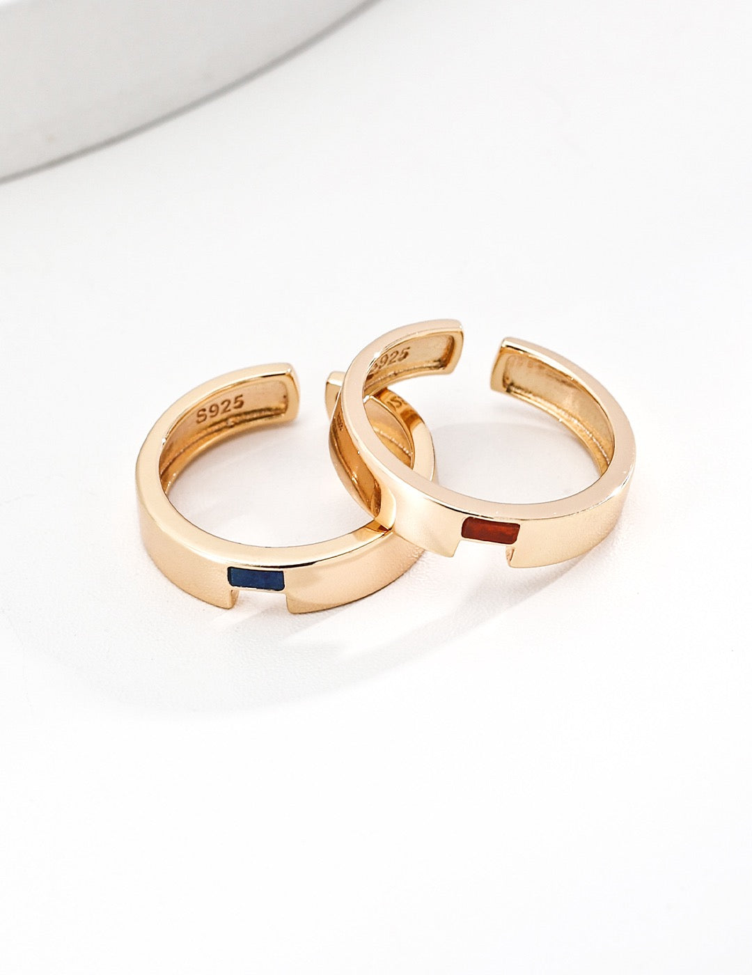 Both True · Lapis & Red Agate Contrast Ring