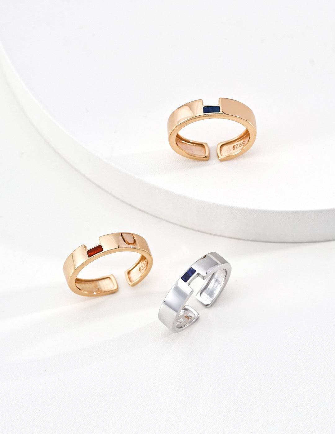 Both True · Lapis & Red Agate Contrast Ring