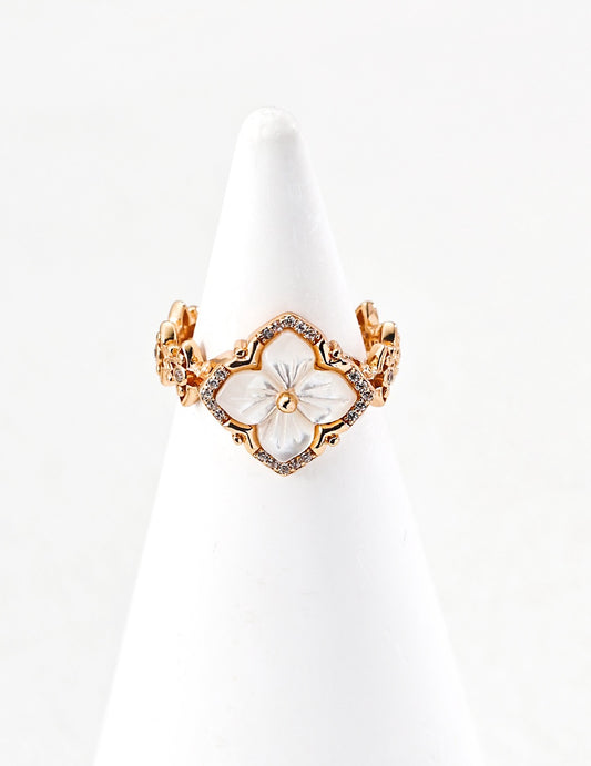 Still Not Over · Royal Four-Leaf Clover Pearl Ring