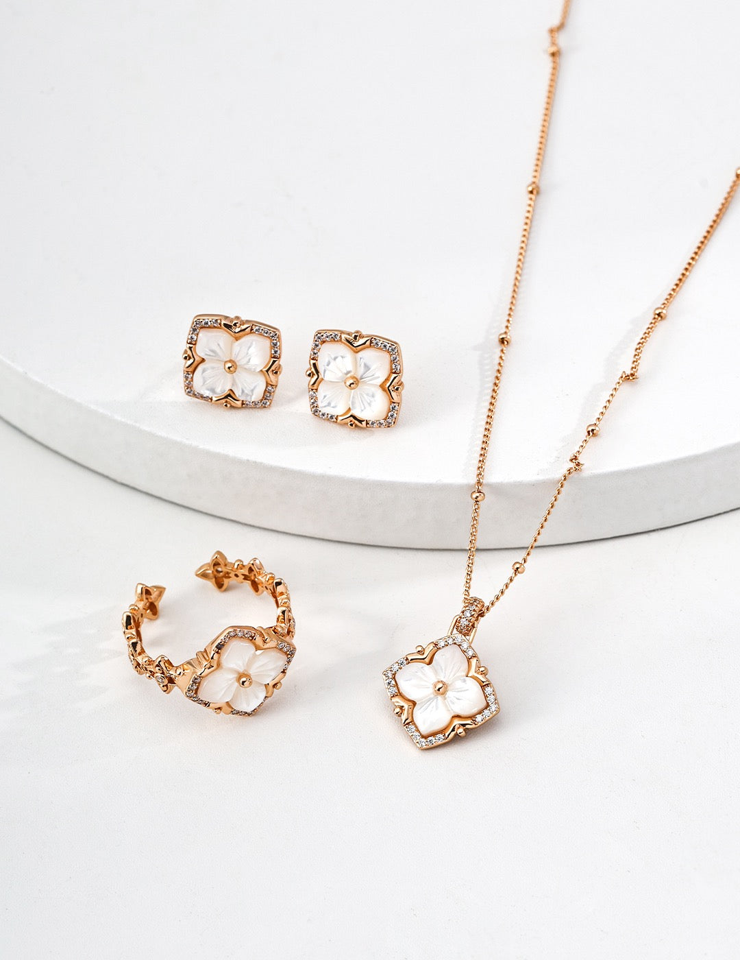 Still Not Over · Royal Four-Leaf Clover Pearl Ring