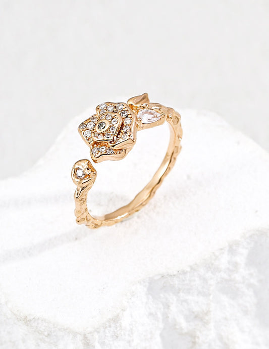 In Season · Camellia Zirconia Ring