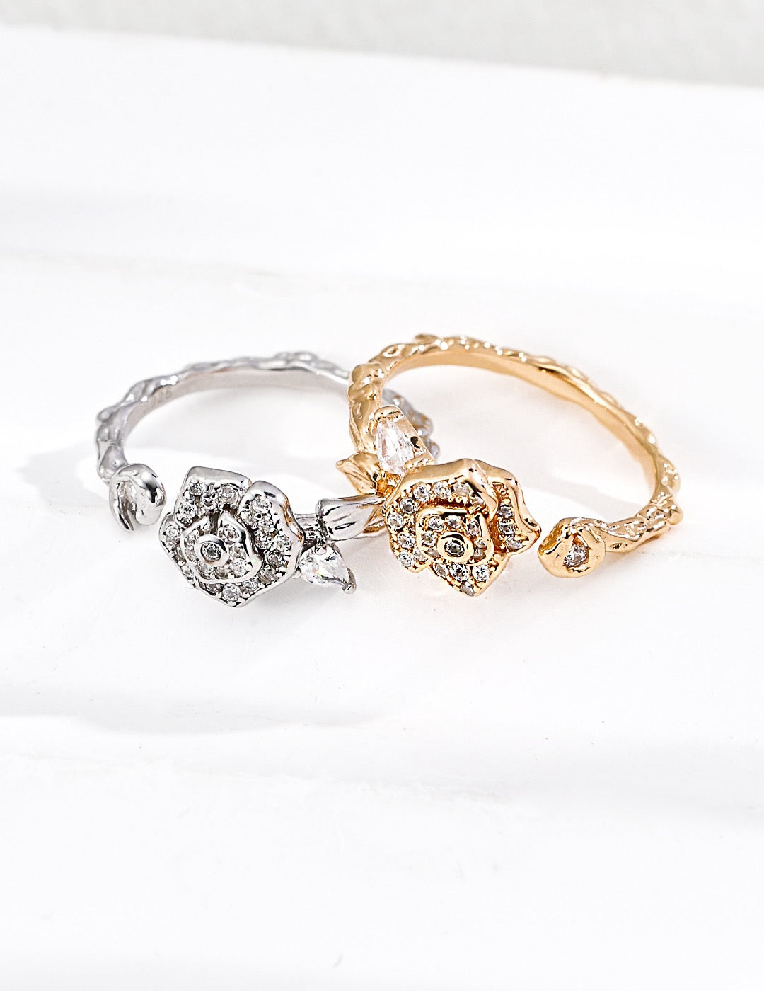 In Season · Camellia Zirconia Ring