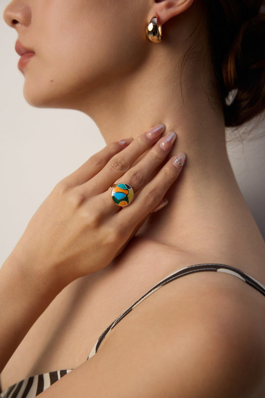 That's It · Enamel Drop Silver Ring