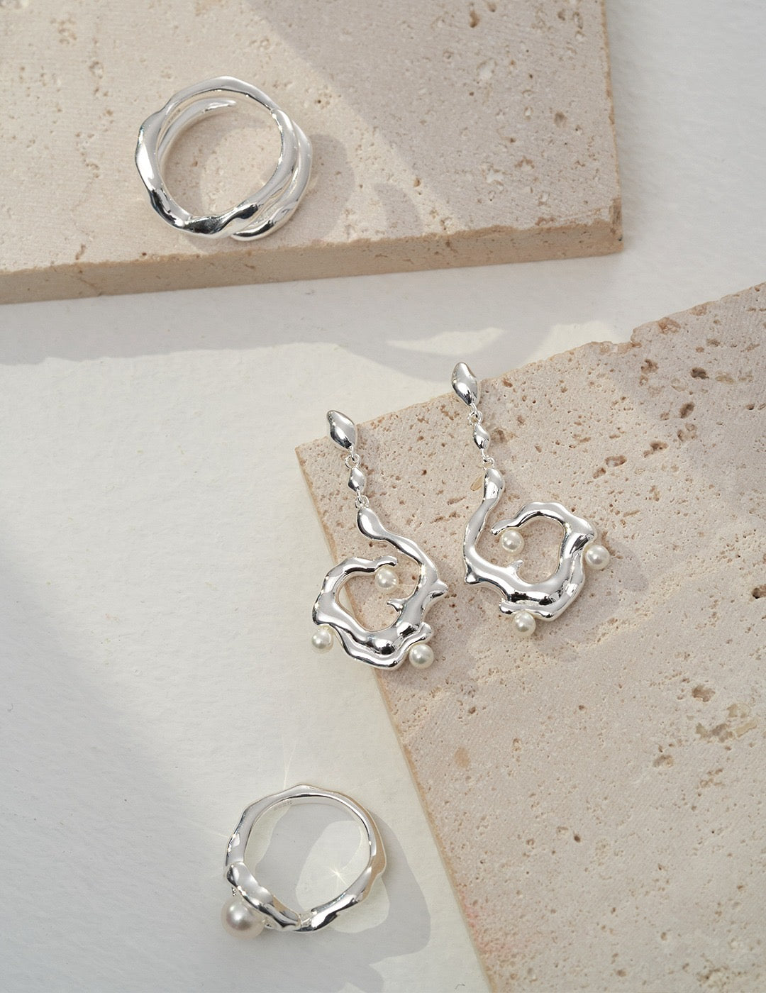 The Long Way Round · Stream Flow Open Silver Ring